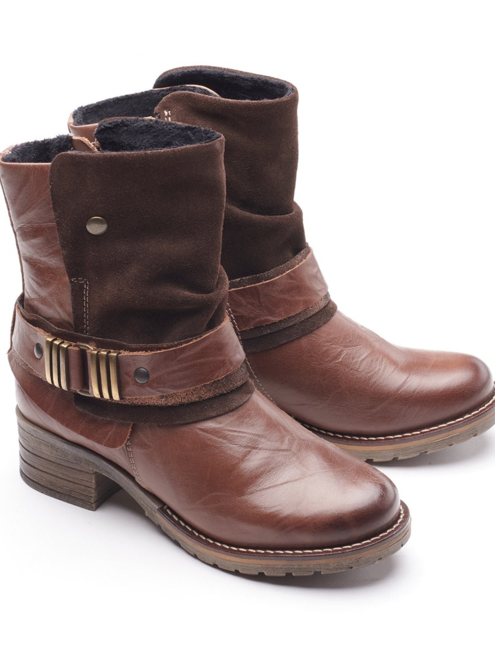 Dromedaris Women's Brown Leather Casual Ankle Boots Size 6.5